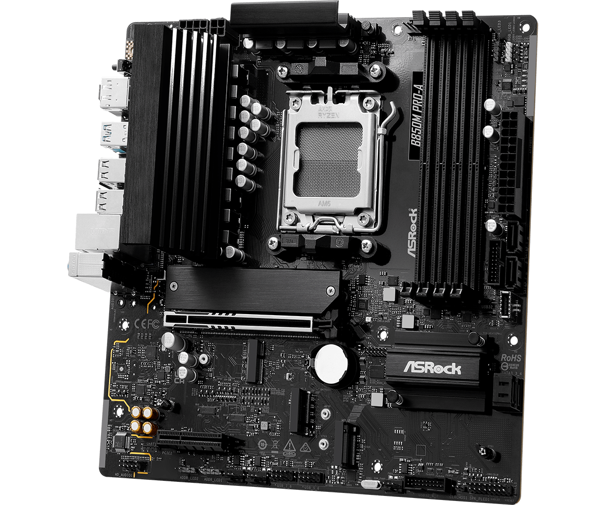 Placa base ASROCK B850M PRO-A, - Am5 Micro Atx Pcie 5.0 Motherboard reseña y precio